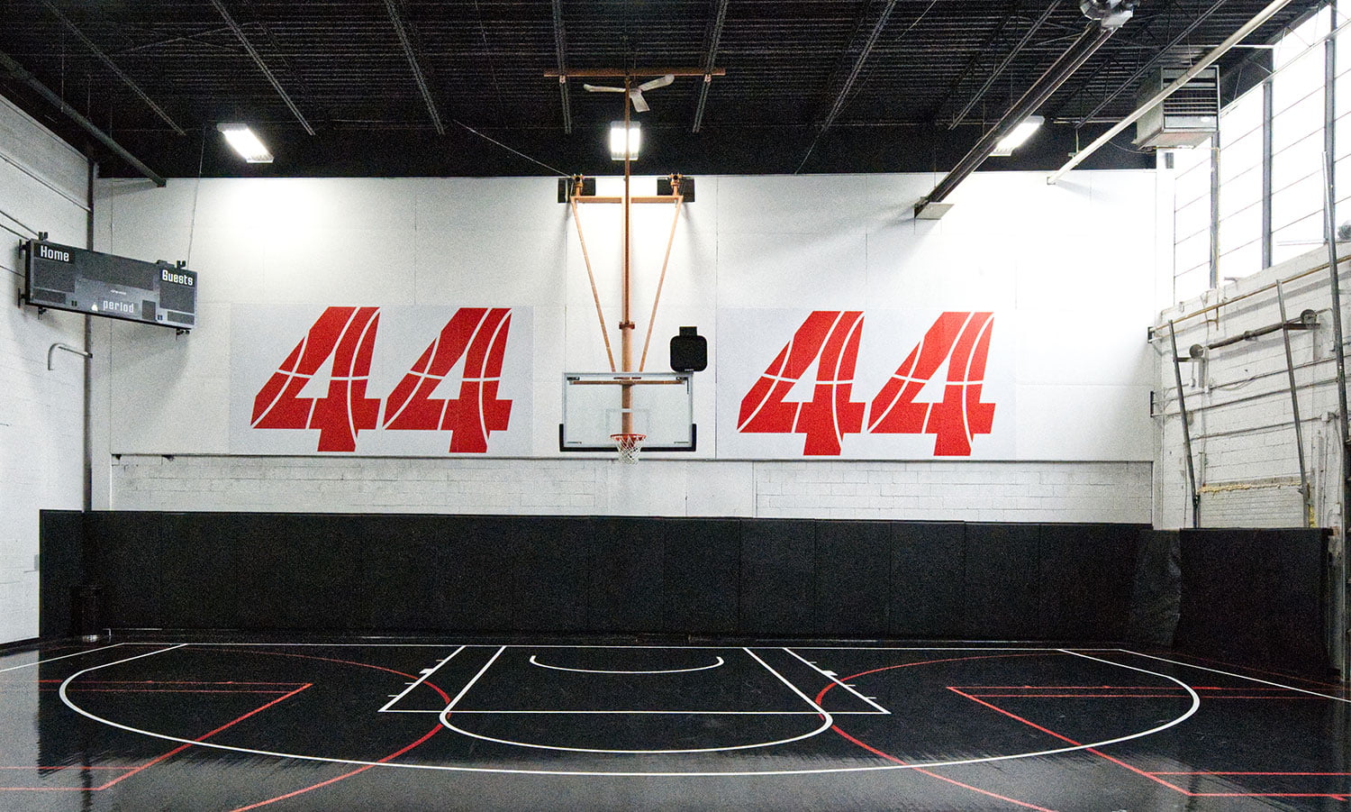 weight rack in a gym
